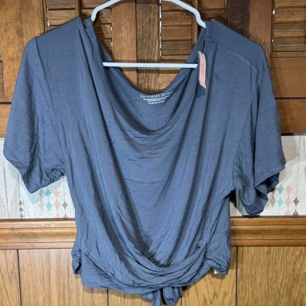 Victoria's Secret‎ grey tie cropped top NWT Size XL